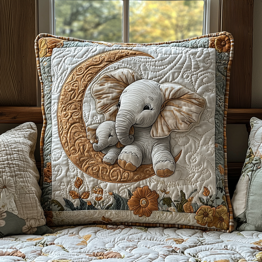 Elephant Moonlight Quilted Pillow Case NCU0DV6143
