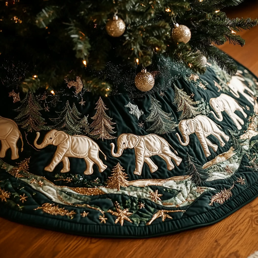 Elephant Parade Christmas Quilted Tree Skirt NCU0VH1210