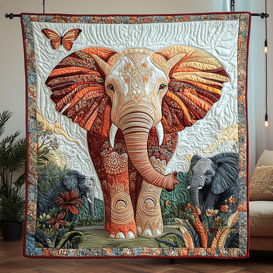 Elephant Pride Quilted Blanket NCU0DK8765