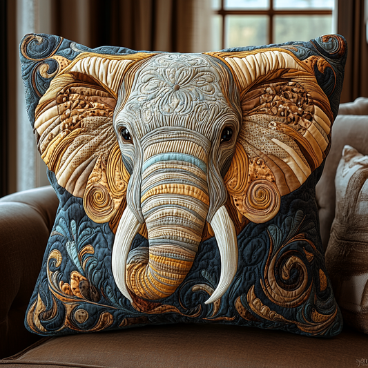 Elephant Regal March Quilted Pillow Case NCU0DV1211