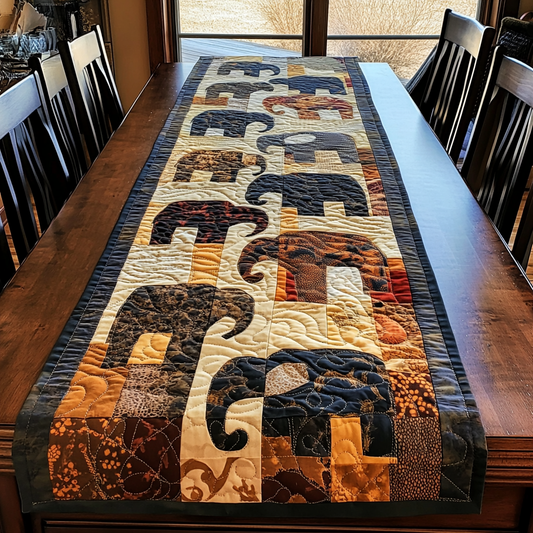 Elephant Serenade Quilted Table Runner NCU0DK7368