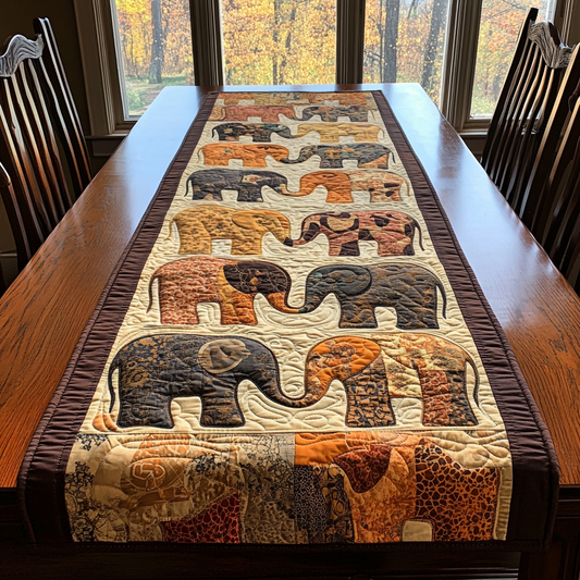Elephant Trail Quilted Table Runner NCU0DK7367