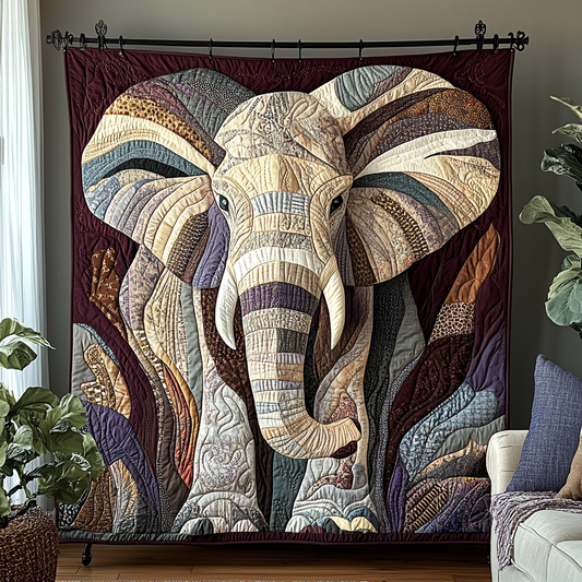 Elephant Whispers Quilted Blanket NCU0DK5715