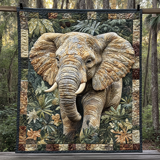 Elephant Wonders Quilted Blanket NCU0DV5968
