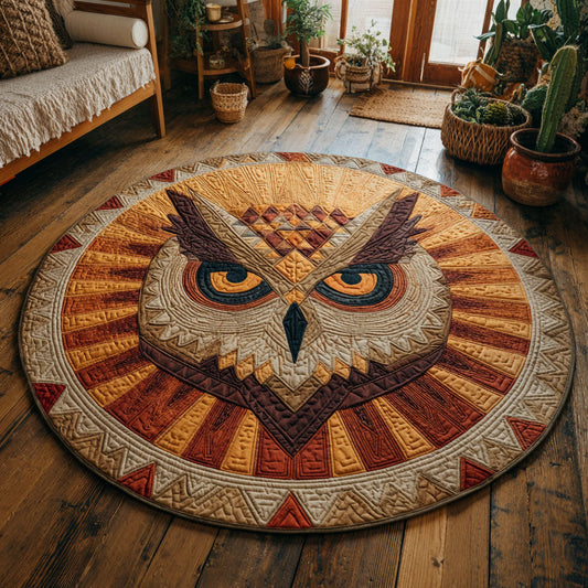 Ember Glare Quilted Round Mat NCU0TV127