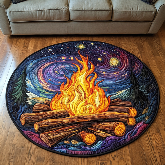 Ember Glow Quilted Round Mat NCU0DK5613