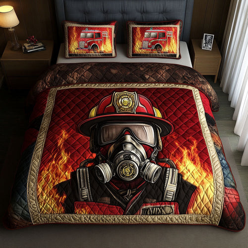 Ember Hero 3-Piece Quilted Bedding Set NCU0NT2952