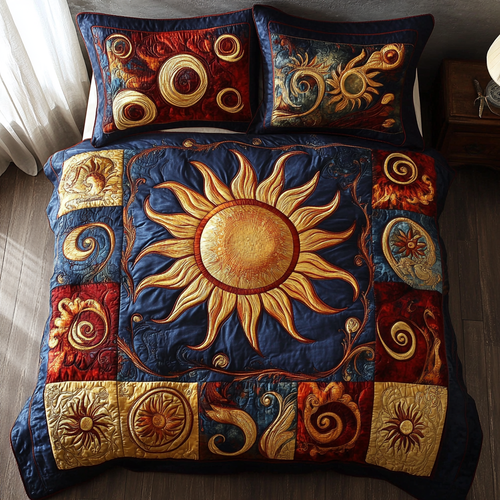 Ember Light 3-Piece Quilted Bedding Set NCU0VH2935