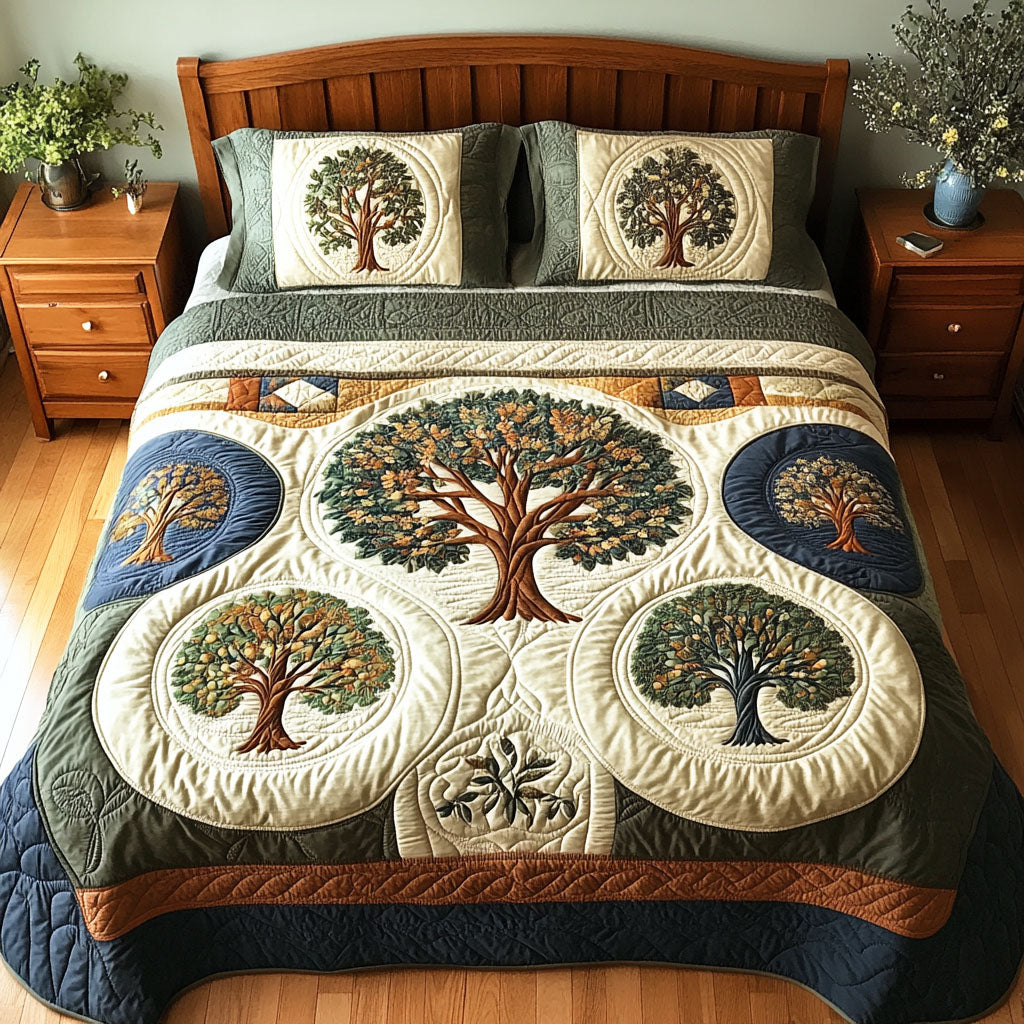 Ember Roots 3-Piece Quilted Bedding Set NCU0TD2495