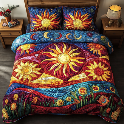 Ember Shine 3-Piece Quilted Bedding Set NCU0VH2955