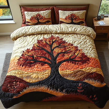 Ember Tree 3-Piece Quilted Bedding Set NCU0DV6014