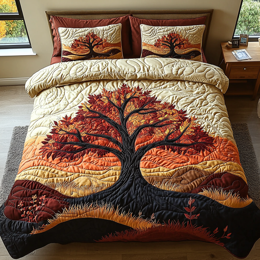 Ember Tree 3-Piece Quilted Bedding Set NCU0DV6014