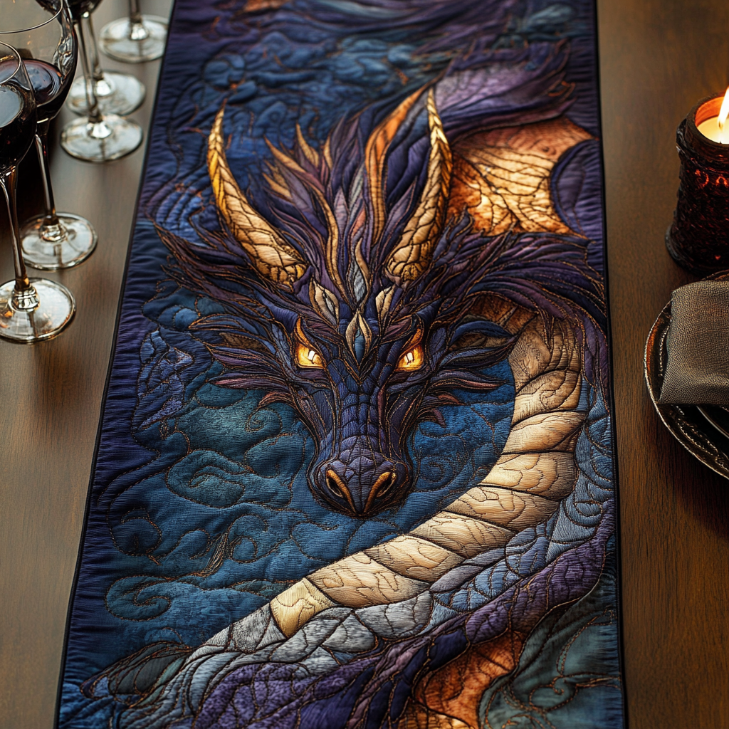 Ember Veil Quilted Table Runner NCU0VH5851