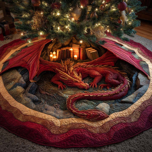 Emberkeep Dragon Quilted Tree Skirt NCU0XD1382
