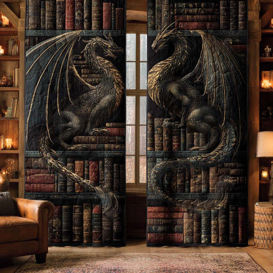 Emberlight Golden Duo Quilted Curtains NCU0XD2181