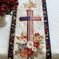 Embroidered Blessing Quilted Table Runner NCU0NT4670