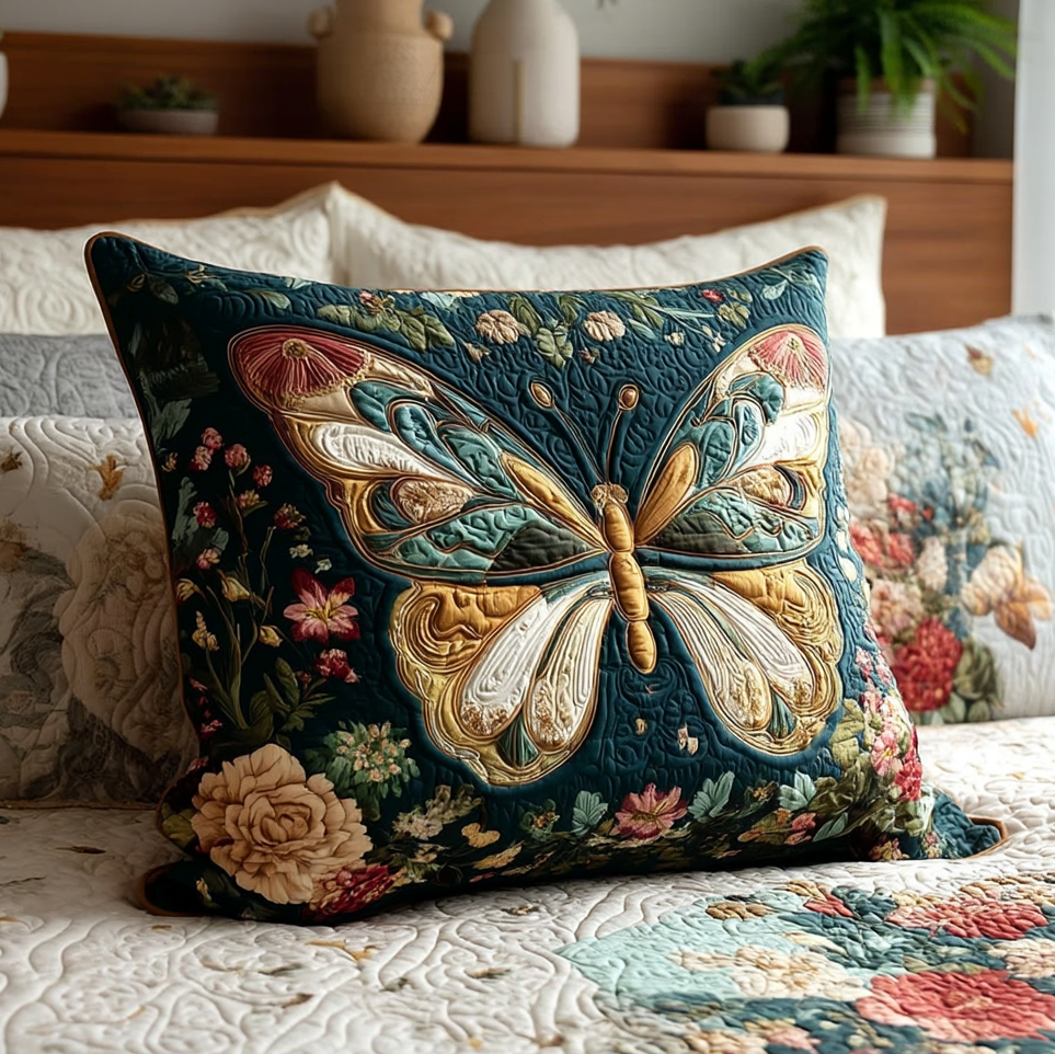 Emerald Blossomwing Quilted Bedding Pillow Case NCU0TV180