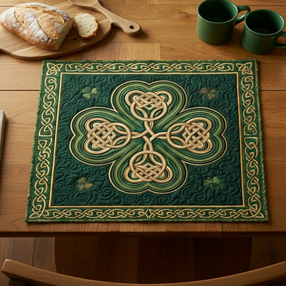 Emerald Celtic Knot Quilted Placemat NCU0TV1501