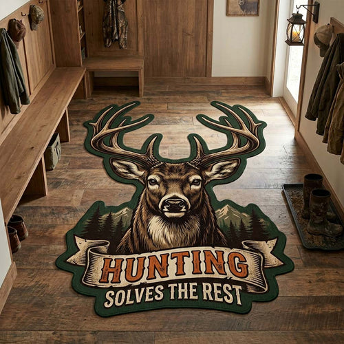Emerald Antler Custom Shape Area Rug NCU0HH1989