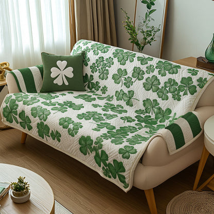 Emerald Bloom Quilted Sofa Cover NCU0PT11218