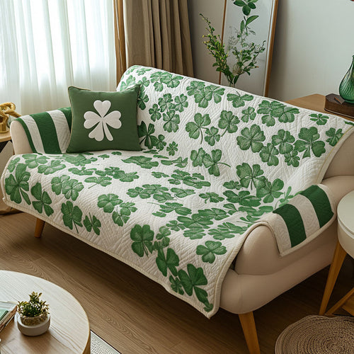 Emerald Bloom Quilted Sofa Cover NCU0PT11218