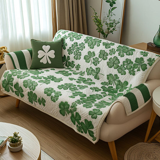 Emerald Bloom Quilted Sofa Cover NCU0PT11218
