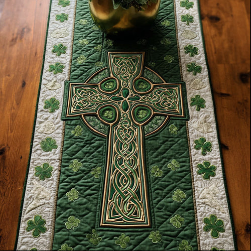 Emerald Bloom Quilted Table Runner NCU0NT12040