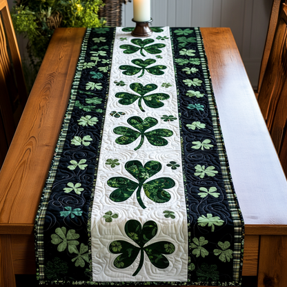 Emerald Bloom Quilted Table Runner NCU0VH3005
