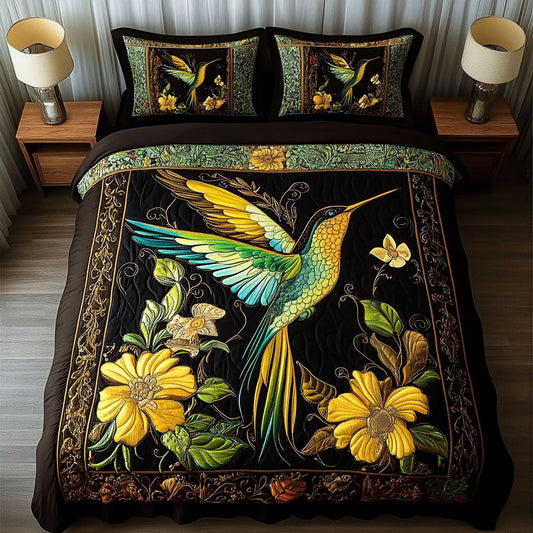 Emerald Breeze 3-Piece Quilted Bedding Set NCU0NT2508
