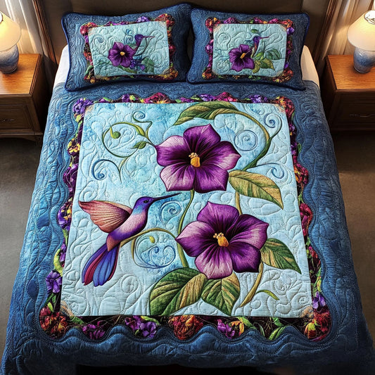 Emerald Breeze 3-Piece Quilted Bedding Set NCU0NT3521