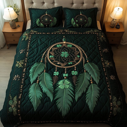 Emerald Charm 3-Piece Quilted Bedding Set NCU0NT3375