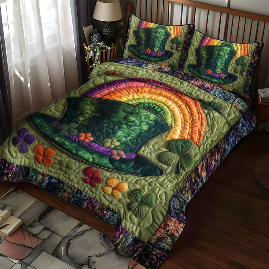 Emerald Clover 3-Piece Quilted Bedding Set NCU0PT3243