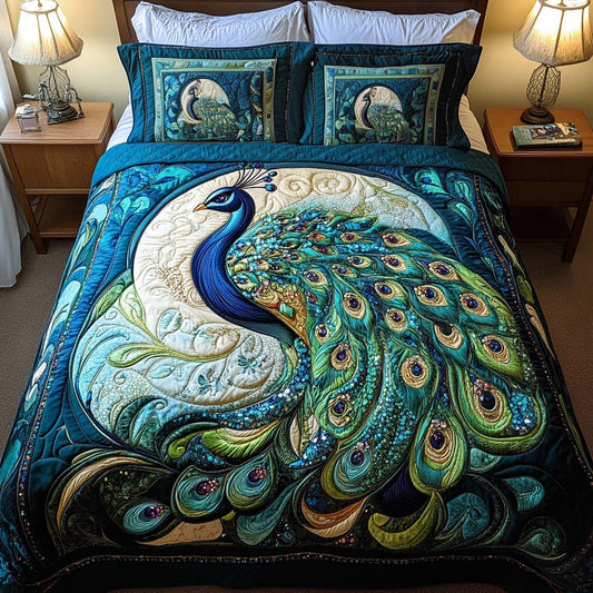 Emerald Elegance Flair 3-Piece Quilted Bedding Set NCU0NT2370