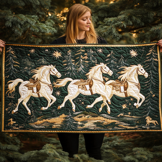 Emerald Equine Quilted Table Runner NCU0VH1304