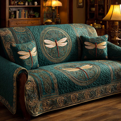 Emerald Flight Quilted Sofa Cover NCU0TV1026