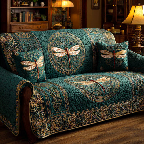 Emerald Flight Quilted Sofa Cover NCU0TV1026