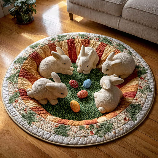 Emerald Gathering Quilted Round Mat NCU0HH1790