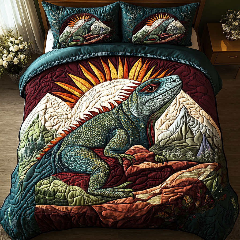 Emerald Gaze 3-Piece Quilted Bedding Set NCU0DK4678