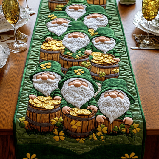 Emerald Gnome Quilted Table Runner NCU0VH2542