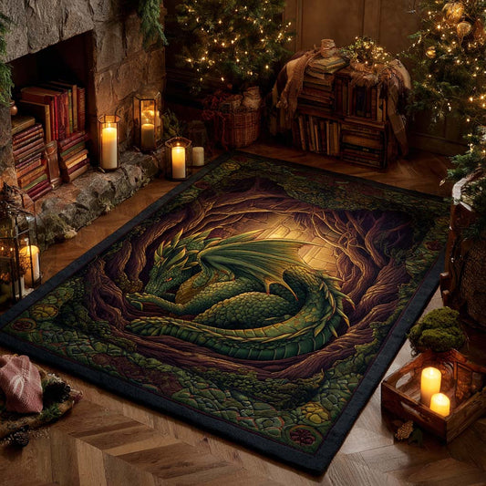 Emerald Guardian Dragon Area Rug NCU0XD2157