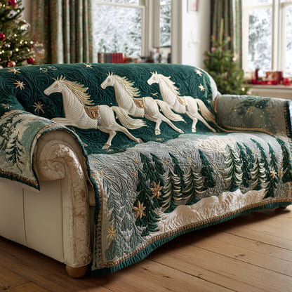 Emerald Horse Trail Quilted Sofa Cover NCU0HH1605
