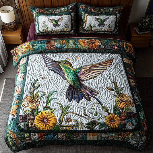 Emerald Hover 3-Piece Quilted Bedding Set NCU0DK4890