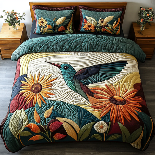 Emerald Hover 3-Piece Quilted Bedding Set NCU0DK5644
