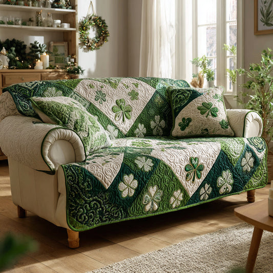 Emerald Isle Charm Quilted Sofa Cover NCU0HH1641