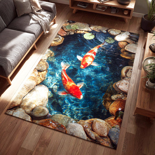 Emerald Koi Pool Area Rug NCU0TV1686