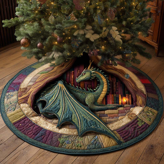 Emerald Library Guardian Quilted Tree Skirt NCU0XD1390