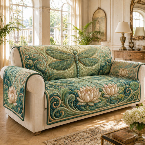 Emerald Pond Glider Quilted Sofa Cover NCU0VL3807