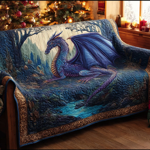 Emerald Scales Quilted Sofa Cover NCU0DV8503