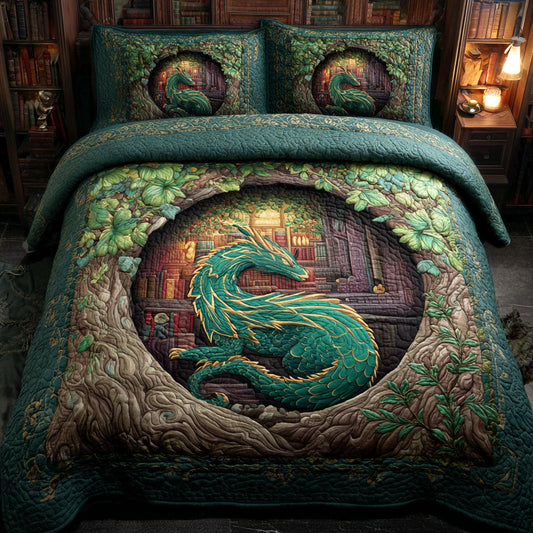 Emerald Scholar 3-Piece Quilted Bedding Set NCU0TV1356