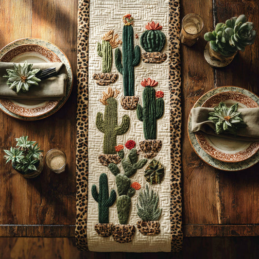 Emerald Spines Quilted Table Runner NCU0PT8834